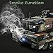 Supdex 1:24 RC Tank-2.4G Remote Control Army Tank That Shoot BBS with 360° Rotating Turret, Auto Demo, Sound, Light and Smoke, All-Terrain Climbing RC Military Vehicle Toy Gift for Boys Ages 6-12