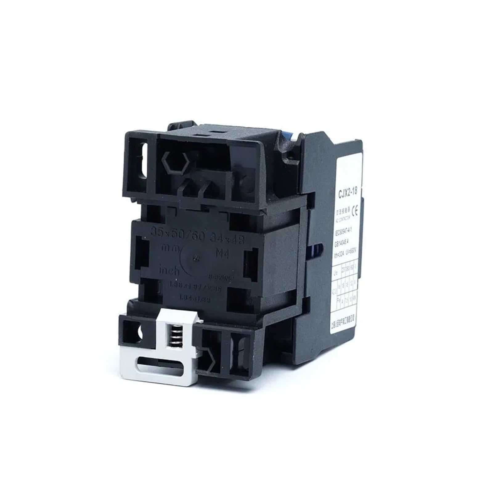 CJX2-1810 LC1 stycznik AC 18 A, 3-fazowy, 3-biegunowy, bez napięcia cewki 380 V, 220 V, 110 V, 36 V, 24 V, 50/60 Hz, montaż na szynie DIN 3P + 1NO normalnie otwarty | 3-fazowy (CJX2-1810(NO) 110 VAC)