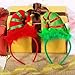 WILLBOND 2 Pcs Christmas Elf Headband Hat Bulk Elf Hair Hoop Headwear for Women Christmas Holiday Party Favors