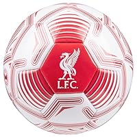 Liverpool F.C. Football Soccer Ball for Adults Teenagers Kids Training Football Size 3, 4 or 5 Liverpool Merchandise (White/Red, Size 5)
