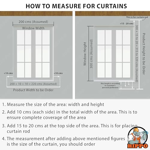 Image of HIPPO HDPE Outdoor Loop Curtains Sun Blocking, UV Protection, Light-Filtering for Garden Balcony Curtain, 150 GSM (Light-Grey, 3FTX9FT, 1PC)