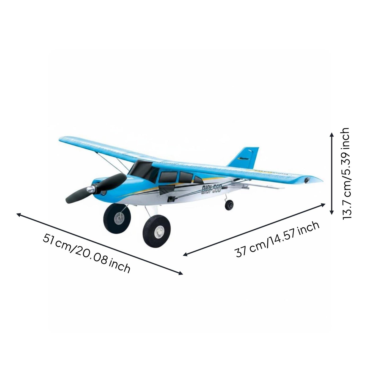 Qianly Avión RC Entrenamiento Avión Acrobático RC Ligero Modelo Aéreo para Aire Libre, Azul