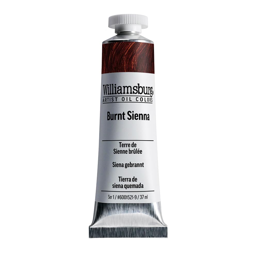 Couleur Burnt Sienna Williamsburg 37ml idéale pour peindre des paysages chauds