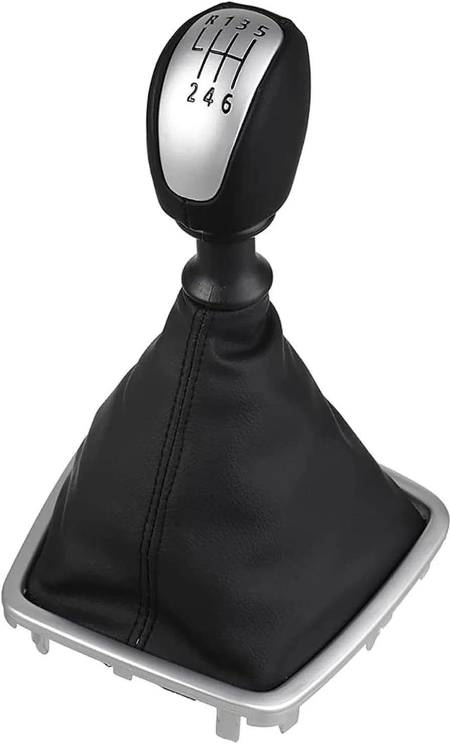 Gear Shifter Stick 6 Speed Car Gaiter Boot Cover Lever Shifter Handle Stick Boot Gaitor Replacement for for Laguna Mk3 2007-2010 2011 2012 2013 2014 Shift Knob