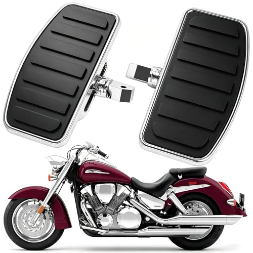 Image of Adjustable Motorcycle Floorboards, Universal Driver & Passenger Foot Pegs Footboard Accessories Compatible with Honda VTX1300 /1800 Shadow 1100 Yamaha V Star 650 Suzuki C50 Kawasaki