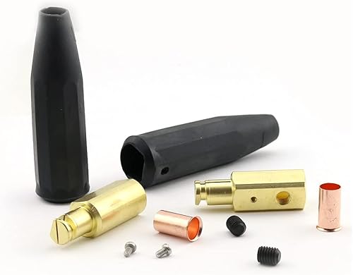 Miniatura 2 de WeldingCity Paquete de 3 conectores aislados con bloqueo giratorio de leva positiva (machohembra) TwecoLenco Style 2-MPCLC-40 para cable de