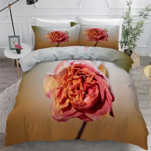 Housse de couette fleur rose 90x190 pour transformer l'ambiance d'une chambre d'adolescente