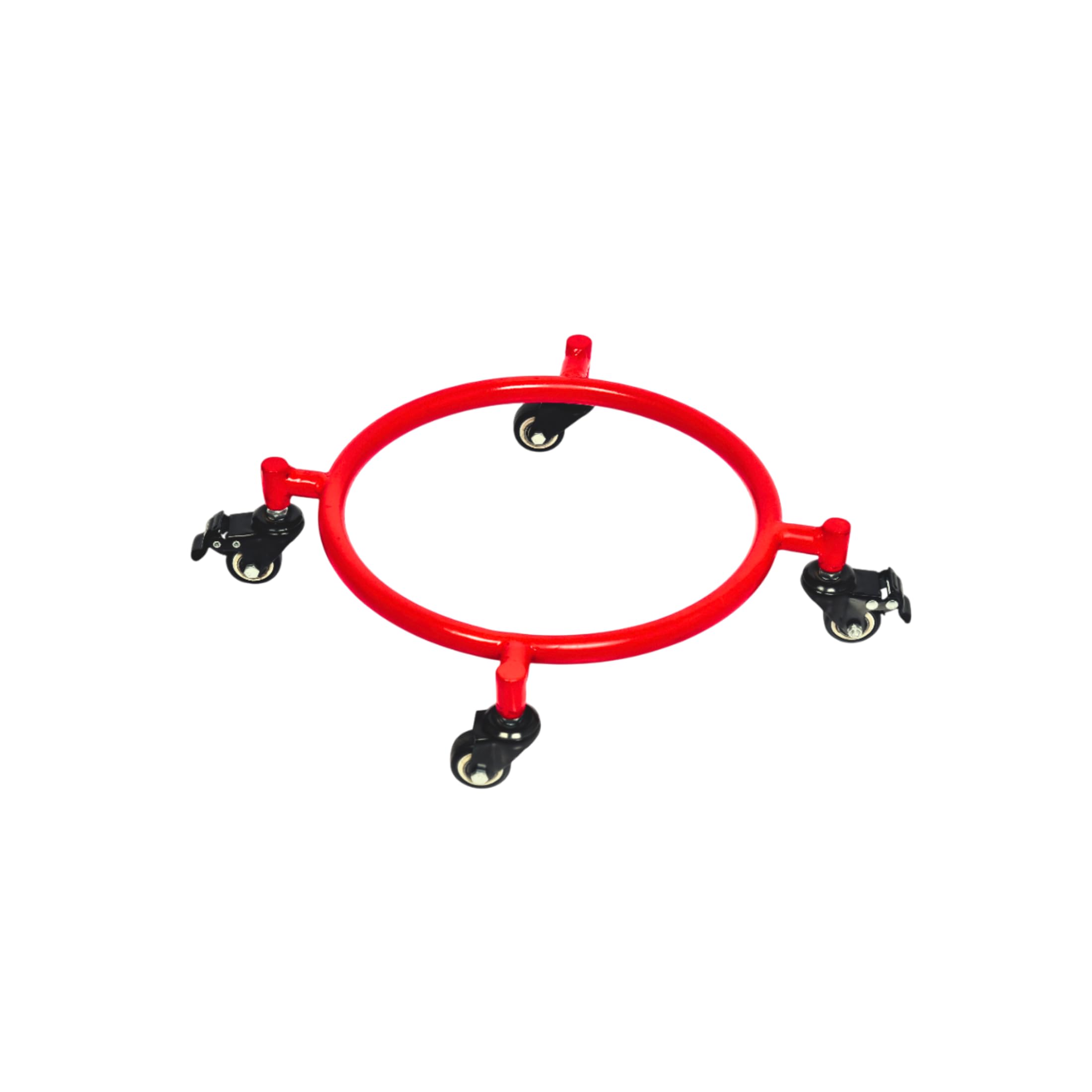 Gas Cylinder Trolley with Wheels | Lockable Wheels Heavy Duty MS Steel Cylinder Stand | 40×40×10 cm | 2 kg | Powder Coated Rust-Free | No Floor Marks | Kitchen LPG Cylinder Trolley Stand (Set of 1) | 10 CM-image-16