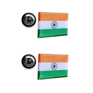 THE BIG INDIA Indian National Flag Tiranga | Tricolor Gold-Plated Metal Badge | Lapel Pin | Brooch with Magnet for Child, Men's & Women's Govt. Army etc All Clothing - 30 X 20 Mm