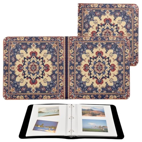 Álbum de fotos adhesivo auto DIY scrapbook estilo barroco flores 3 anillos libro de fotos 40 páginas 8x10 para memoria miniatura 2