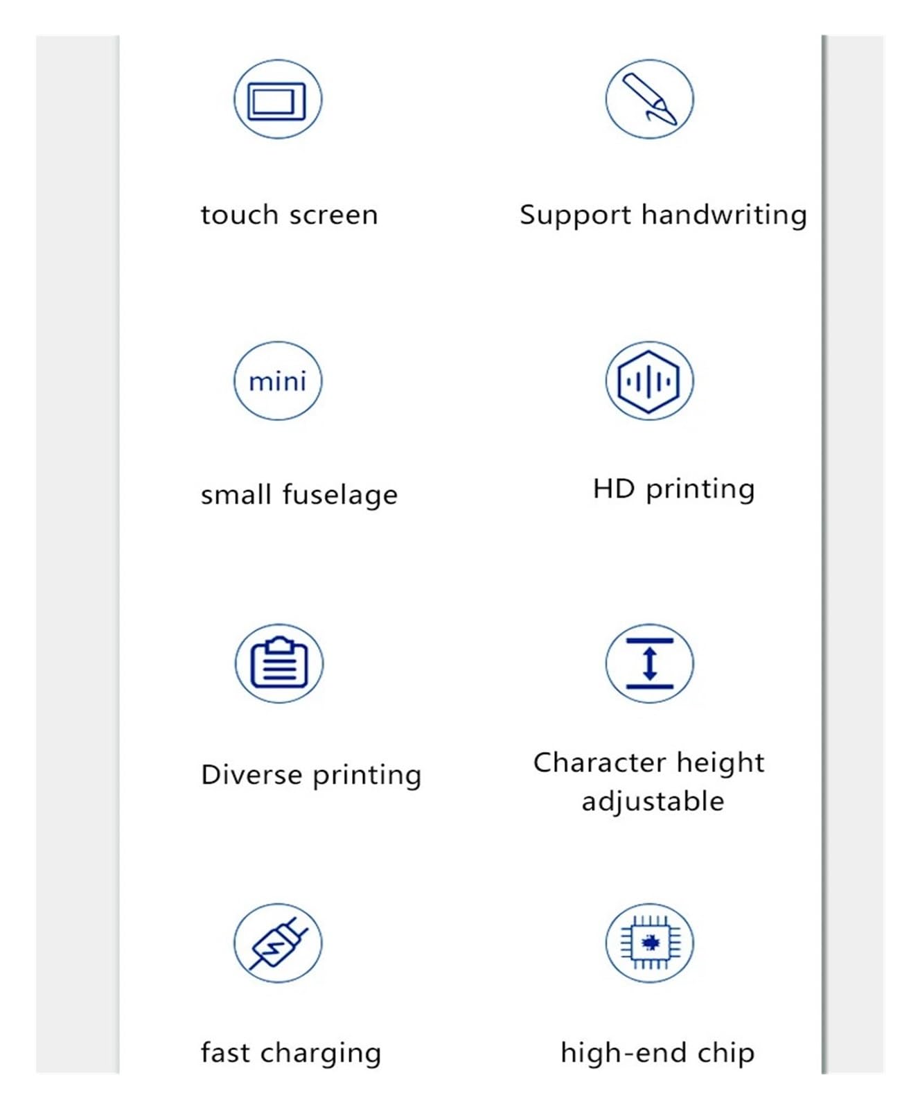 25,4 mm przenośna drukarka atramentowa do etykiet, duże znaki, miniaturowa ręczna drukarka kodów, data produkcji, nadruk logo, trwały tusz Szeroki materiał do druku(Printer-Black Ink)