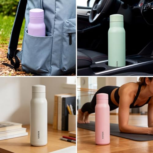 BJPKPK Stainless Steel Water Bottle,21oz insulated Reusable Bottle,Leakproof Metal Thermal Flask Double Wall,Keep Drinks Cold and Hot,Lavender