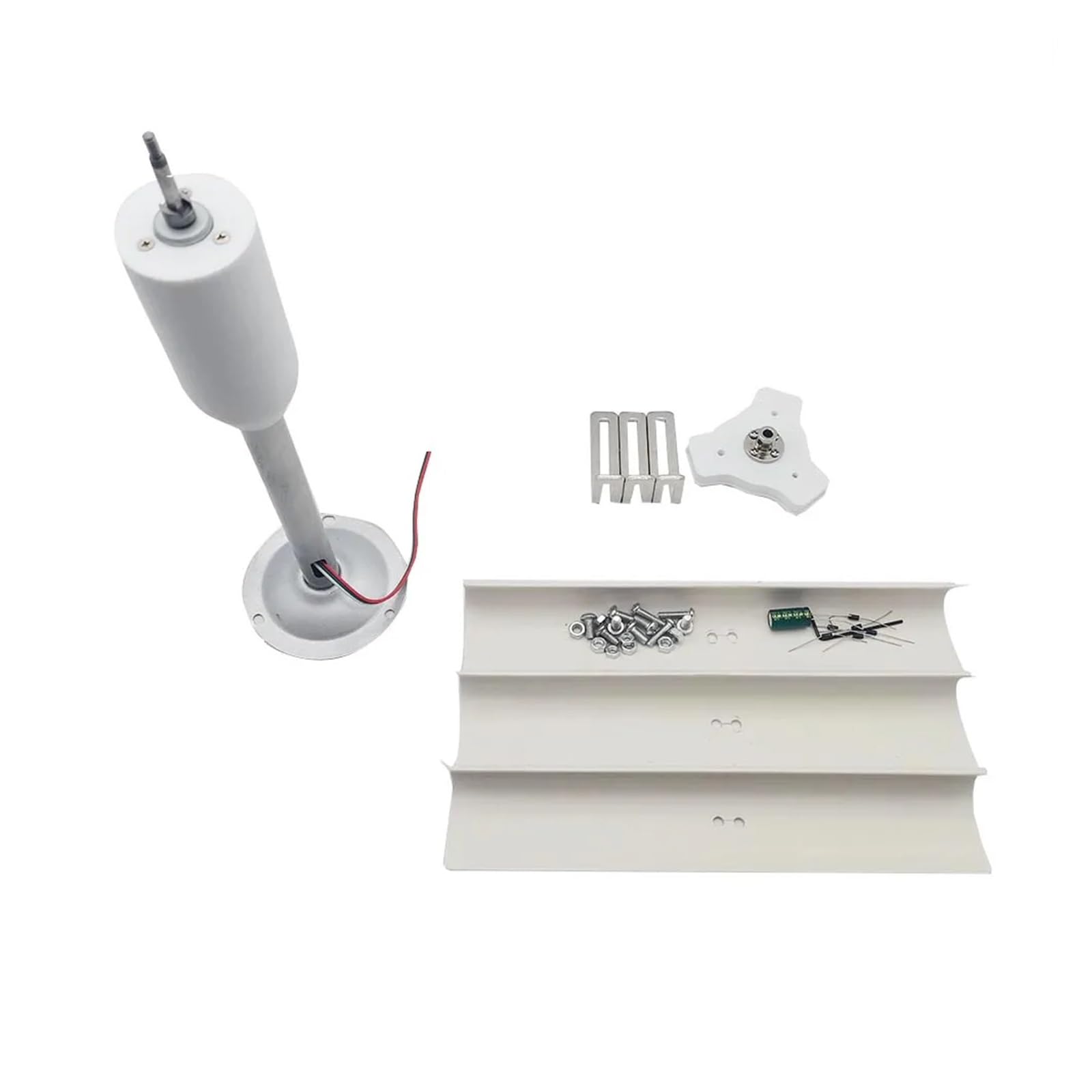 Mini generatore eolico Modello di generatore eolico verticale a tre pale senza rumore Generatore senza spazzole a magneti permanenti trifase Strumenti portatili for mulini a vento a bassa velocità per