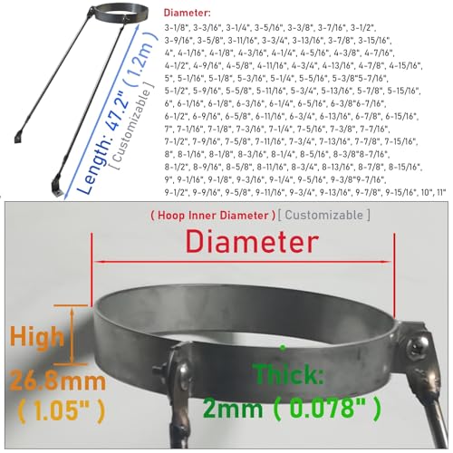 Support de cheminée robuste, fixation murale et sol pour conduit variable - 8