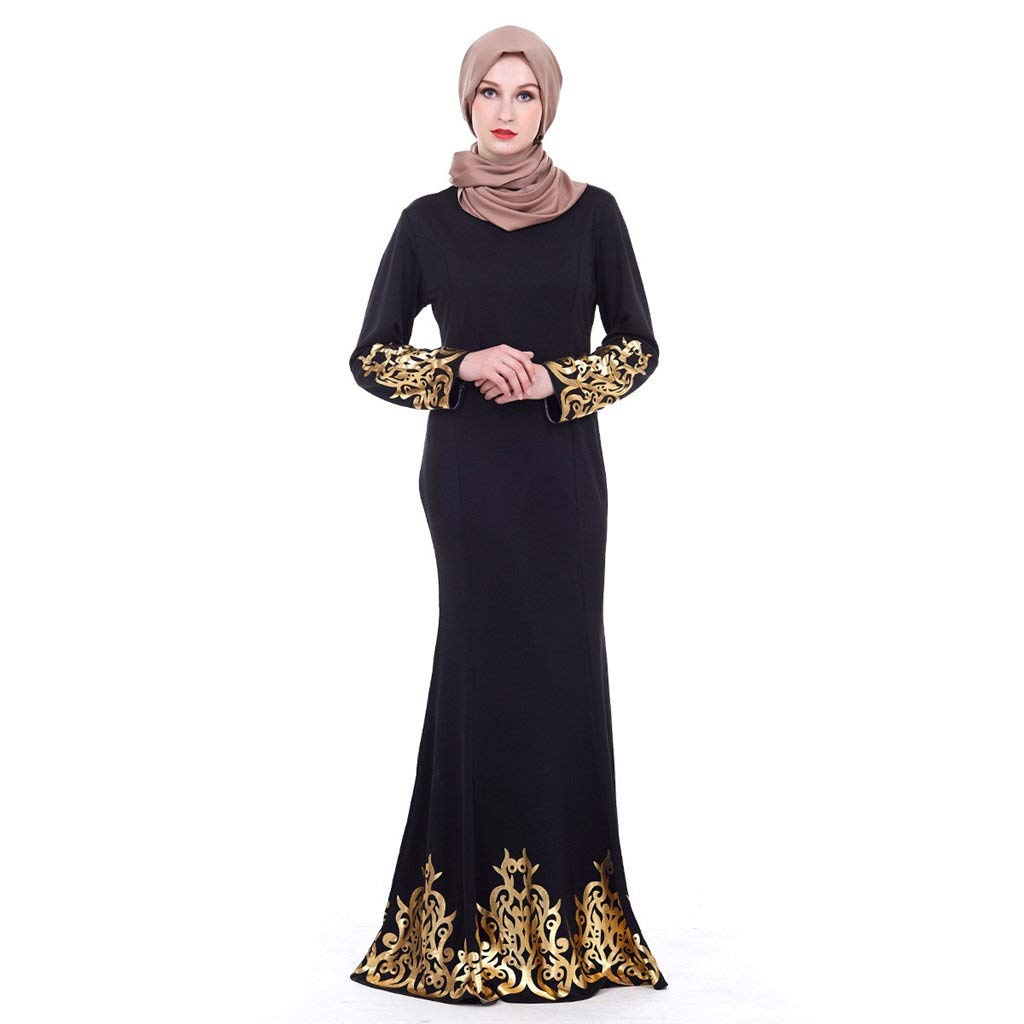 chinese dress ladies Luxury Caramel Crystal Beaded Mermaid Muslim Evening Dress LA73427 Caramel / 10