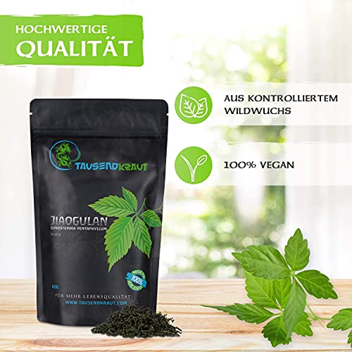 Tausendkraut Premium Jiaogulan - 100 g - verse oogst 2021 - onsterfelijkheidskruid - duurzame wilde groei teelt - hoge… - Afbeelding 7