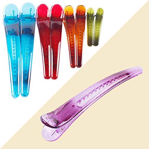Fodattm 12PCS Pinzas de Peluquería Plásticas Coloridas miniatura 5