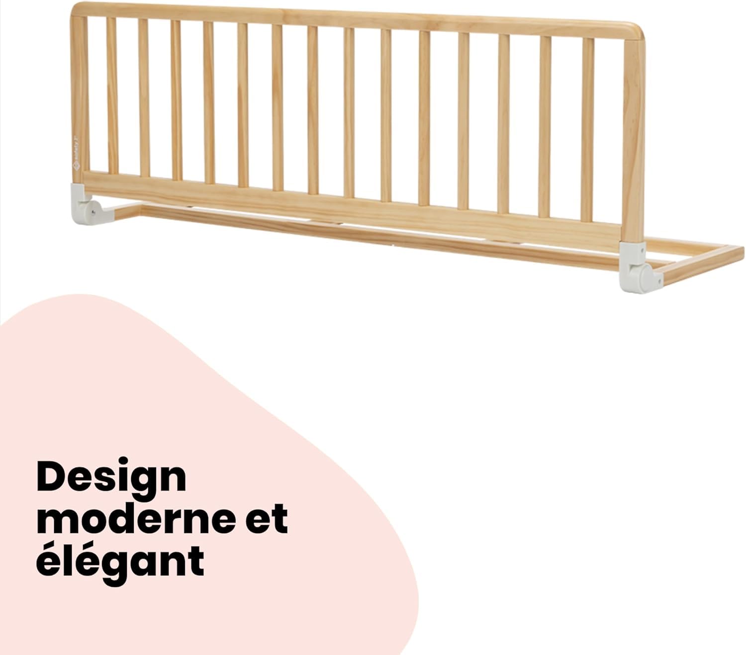 Safety 1st Barrière de lit Enfant Bois Certifié FSC® 110 cm Auto-Verrouillage Inclinable