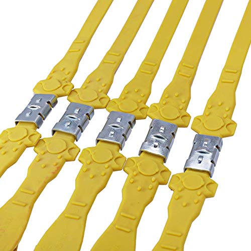 ALAVENTE Snow Chains for Trucks, 10pcs Emergency Adjustable Anti Slip Car Tire Chains for Tyre Width 145-285mm/5.7" -11.2"