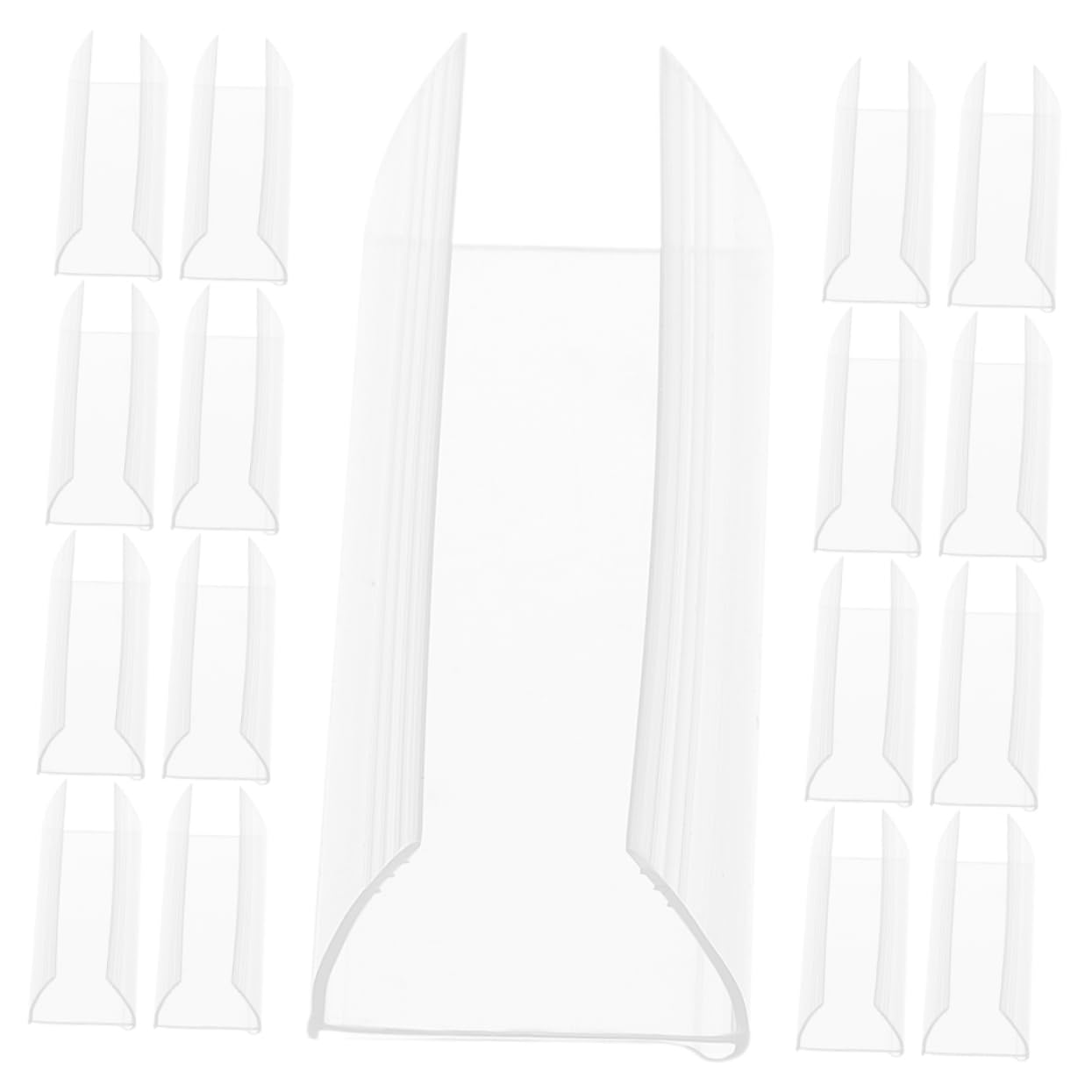 ARTIBETTER 5 Sätze Bar Clip Schild Etiketten Für Einzelhandel Zeichen Stehen Preisständer Anzeigen Stabiler Warenzeichenhalter Pvc Transparent 60 Stück * 5
