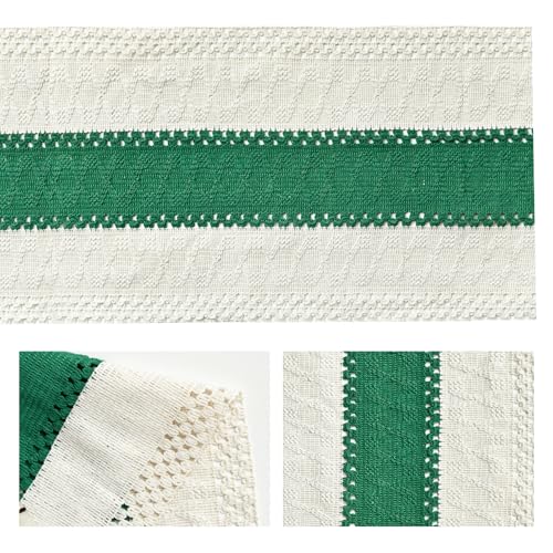 Artoid Mode Emerald Green Farmhouse Rustic Table Runner 12x36 Inch — view 6