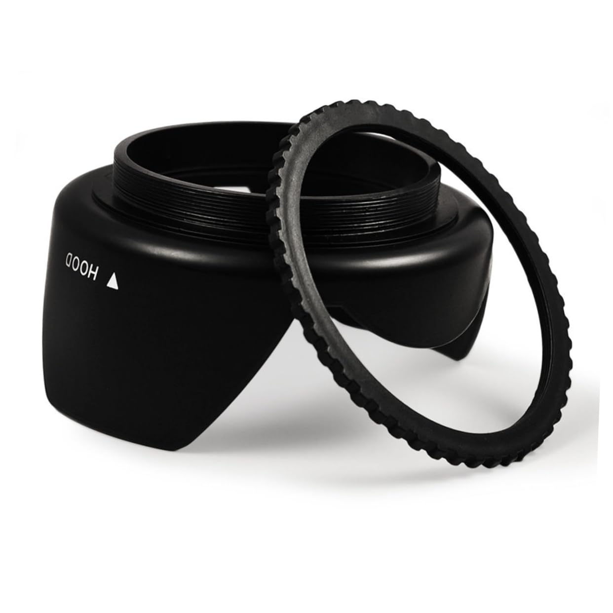 Housoutil Paraluce per Obiettivo da 58 Mm 3 Pezzi Design a Petalo di Fiore La Gomma Protegge Lobiettivo Adatta E Previene i Riflessi Panno per La Pulizia Incluso