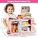 Pupu Pig Kids Grocery Store Playset, Fun Play Store with Realistic Cash Register Toy, Scanner, Play Food, Coffee Maker, Play Money & Credit Card, Preschool Toys for Boys Girls Birthday Gifts 3+