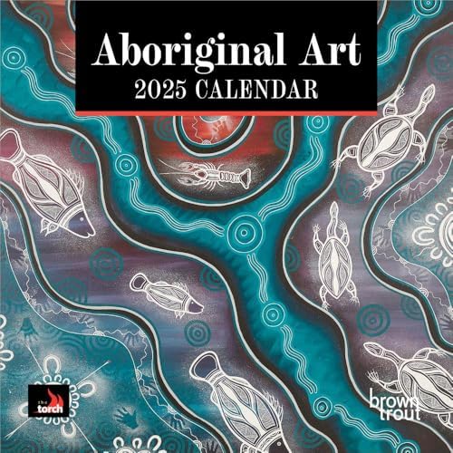 Aboriginal Art 2025 12 x 24 Inch Monthly Square Wall Aboriginal Art 2025 12 x 24 Inch Monthly Square Wall