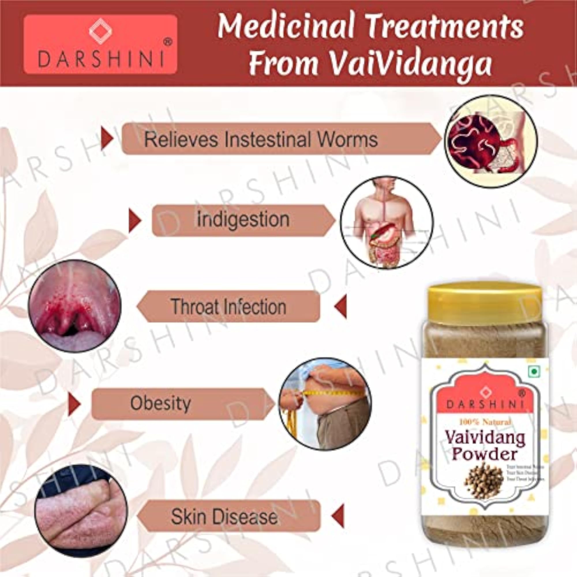 Darshini Vaividang Powder, Ayurvedic Herbal Supplement