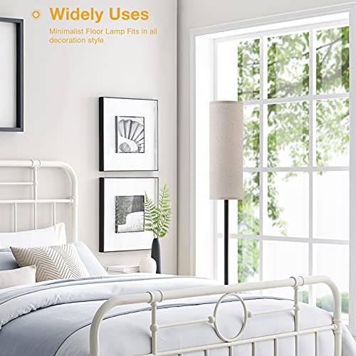 Aooshine Floor Lamp for Living Room Modern, Floor Lamps for Bedrooms, Modern Standing Lamps with Lampshade, 65'' Standard Tall Lamps for Living Room, Minimalist Reading Light Floor Lamp
