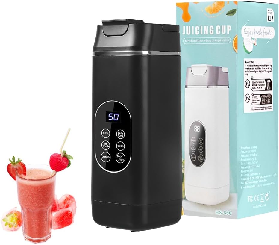 Portable Personal Blender, USB Rechargeable with 12 Stainless Steel Blades, Mini Blender for Smoothies, Travel, Gym, and Outdoor Adventures