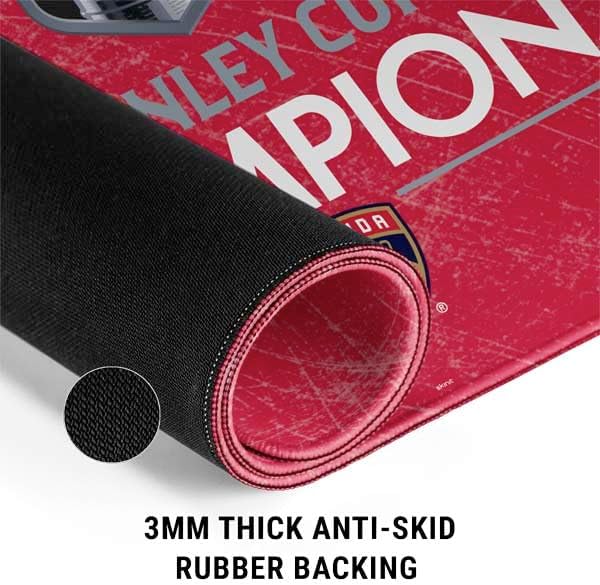 Skinit Large Gaming Mouse Pad - Officially Licensed 2024 Stanley Cup Champions Design with Stitched Edges, Waterproof, Non-Slip Rubber Base, Desk Mat for Keyboard & Mouse, 31.5" x 11.8" inches