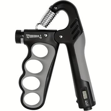 Zenitrain 5-100kg Mechanical Counting Grip Strength Trainer, Adjustable Hand Gripper for Strength Training & Rehabilitation, Durable Stainless Steel, Non-Slip Ergonomic Design - image, photos