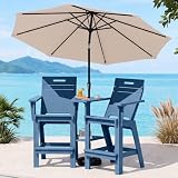 SERWALL Adirondack Bar Chairs with Connecting Table