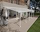Canopia by Palram Terrassenüberdachung Alu Feria 3X9.71 Polycarbonat Hohlkammerplatten Pergola 971 x 300 cm Weiss zur Überdachung ihrer Terrasse