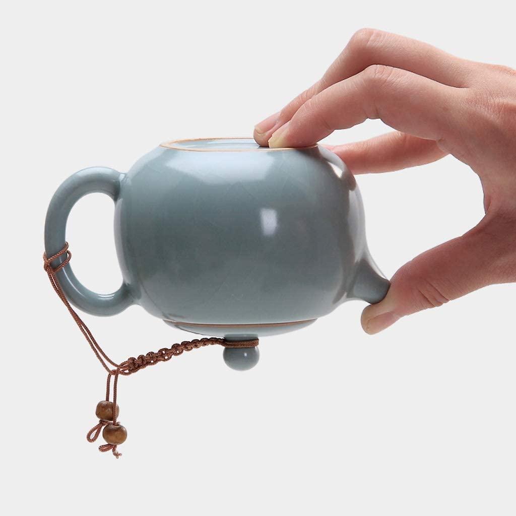 Habiba Tetera Tetera pequeña Exquisita con Mango cómodo, Tetera de Material cerámico Duradero para Preparar té Negro, contenedor de café Ergonómico