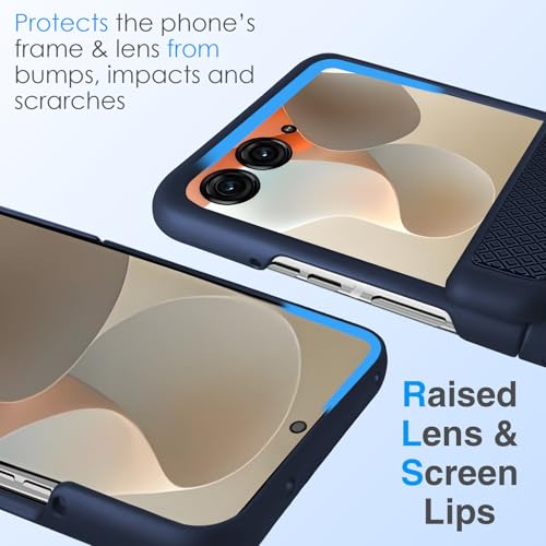 Coque Motorola Razr 2025 robuste antichoc bleue avec protège-charnière robuste - 7