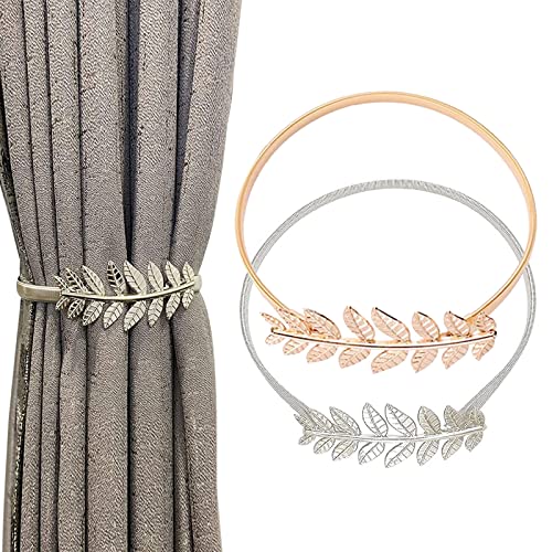 Peany Alzapaños para cortina, 2 unidades de cortina, clip para cortinas, soporte de cortina, ajustable, para decoración de salón, oficina, dormitorio Cover