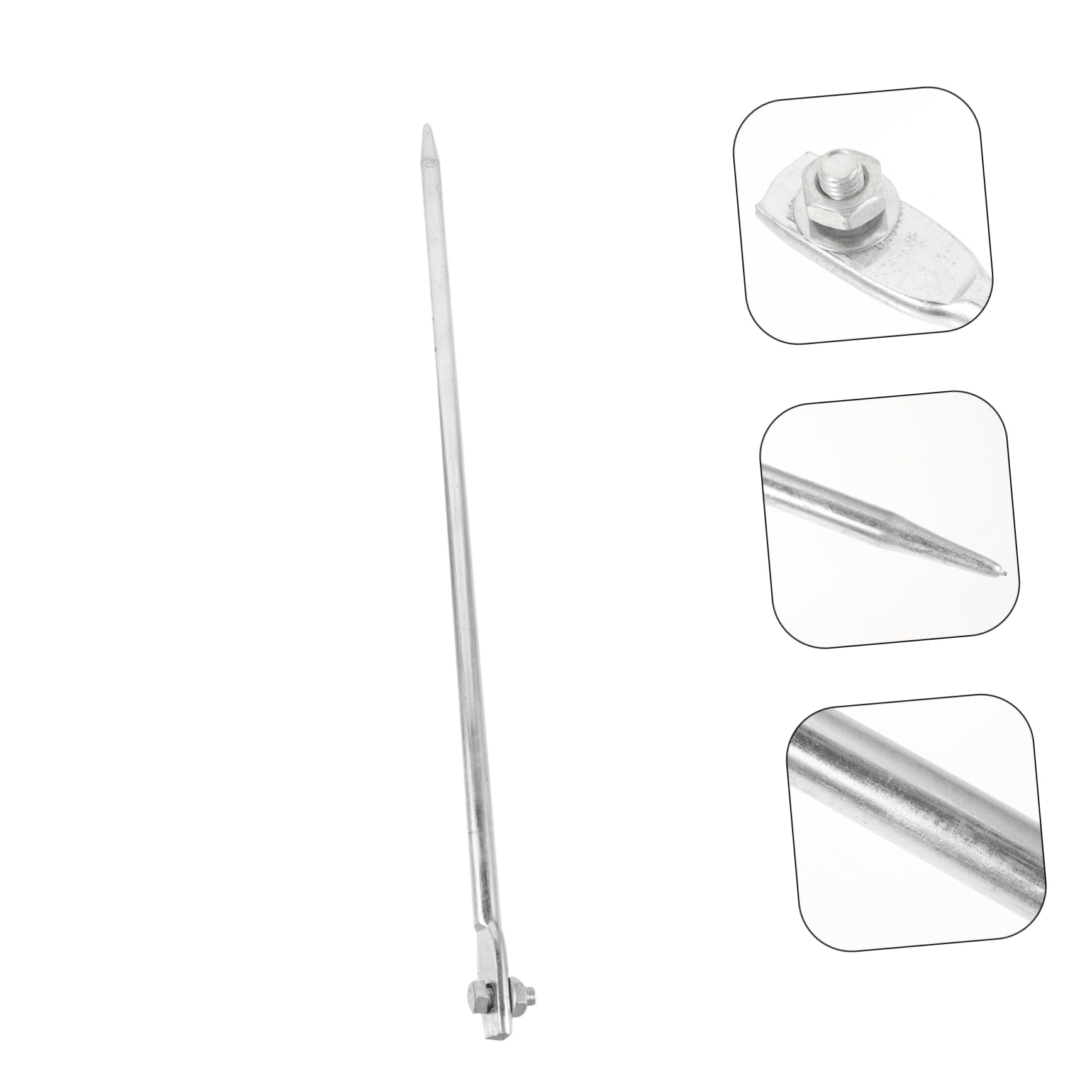 Holibanna Tige De Mise Terre Fer Galvanisé Piquet Pour Câblage Électrique Accessoire De Fixation Et Protection La Foudre Pour Installations Extérieures