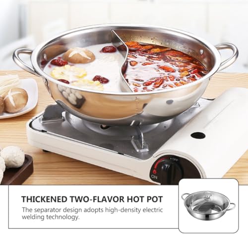 Casserole double en acier inoxydable argenté avec passoire et cuillère intégrée