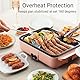 Topyond 1200W Hot Pot Elektrisch und BBQ Grill,Elektrische HotPot,Elektrischer Indoor Grill,Dual Use Elektrisch Korean Barbeque,2 Personen Hotpot, 220V 180°,Für Zuhause,Schlafsaal