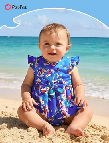 Image of PATPAT Family Matching Outfits Mommy and Me Dresses Floral Dress & T-Shirts | Mommy and Me Easter Dresses, Puff Sleeve Floral Sundress, Cotton Blend T-shirts, Couples Party Wedding Vacation Outfits