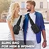 Tibroni Anti Diebstahl Umhängetasche Chest Crossbody Bag Brusttasche Herren Damen Schultertasche Wasserdicht Sling Bag Tasche Klein Handtasche mit Reißverschluss Lock und RFID-Blockierung #5