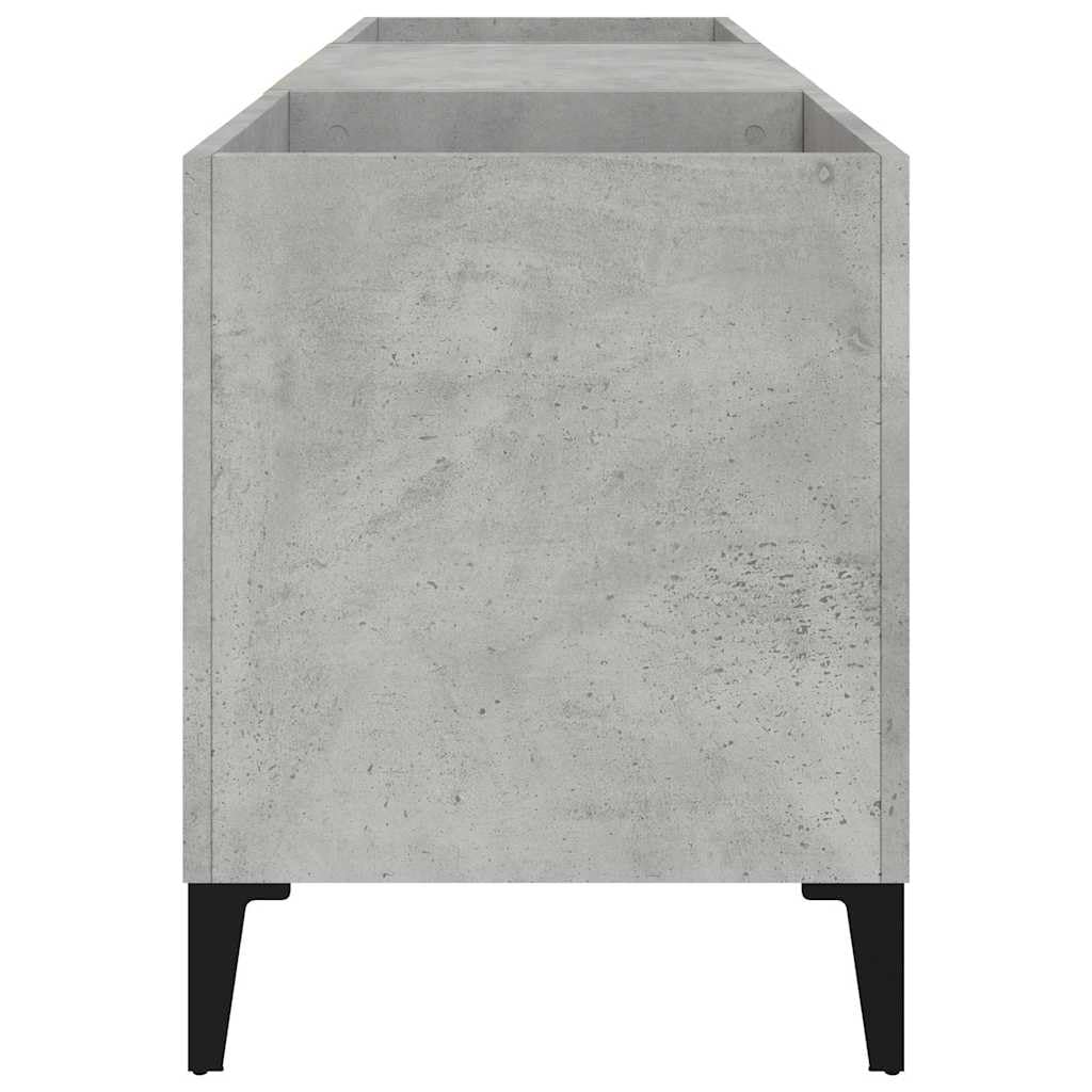Armadietto per dischi in vinile, 121 x 38 x 48 cm, in legno con gambe in metallo, per LP e dischi in vinile, utilizzabile come mobile per TV o ausilio
