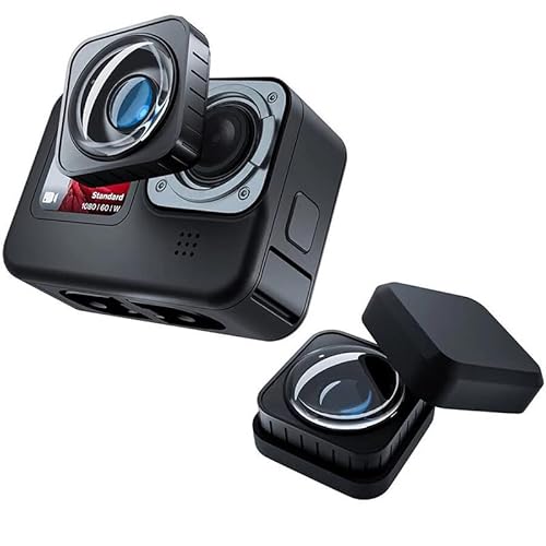 Gopro Hero 13 12 11 10 9/11 Mini Black 対応 Max レンズモジュラー 155 度の超広角交換レンズ 水平ロック 5メートル防水, Gopro Hero 13 12 11 10 9 MAX LENS