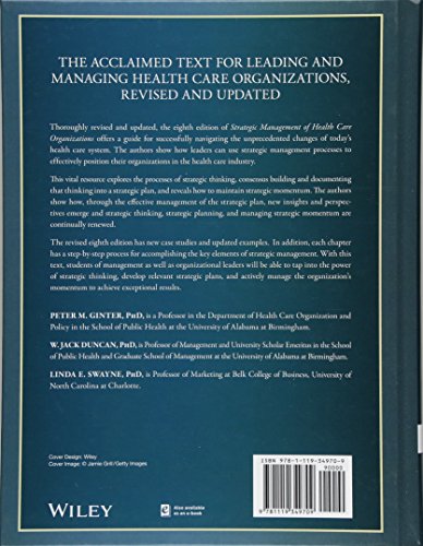 The Strategic Management of Health Care Organizations Hardcover – Feb. 5 2018 - Image 3