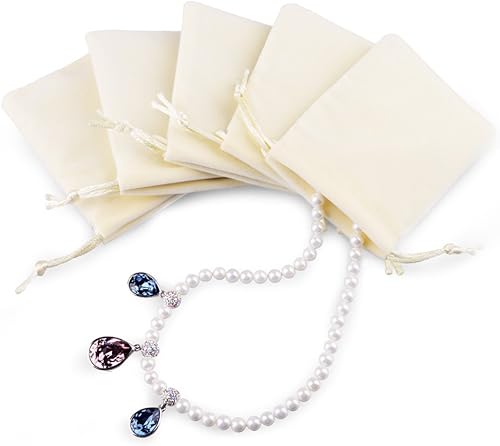 Miniatura 9 de Oirlv 50 bolsas de almacenamiento de joyas de terciopelo accesorios pequeños bolsas de cordón recogidas exhibición y regalos para fiesta de