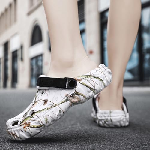 Womens Mens Clogs Garden Shoes Camo Outdoor Athletic Sports Sandals Mules Unisex Adult Summer Beach Non Slip Home Slippers Lightweight Comfortable Sandals with Adjustable Back Strap Footwear3