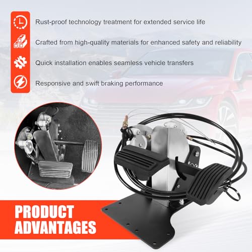 RADHLBNIU Dual Control Pedal for Right Hand Drive Passenger Side fits Driving School, Postal Vehicles, Instructors Replace#ACAR-B7D by RADHLBNIU - Image 4