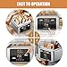 whall 4 Slice Touch Screen Toaster, Stainless Steel Toasters Digital Timer, Dual Control Panel Toasters，6 Shade Settings＆6 Bread Types, Smart Wide Slots, Bagel, Cancel, Defrost,Flat lever Silver